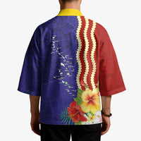 Kiribati Heritage Kimono Map of the Islands and Polynesia Pattern LT03 - Polynesian Pride