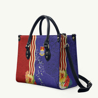 Kiribati Heritage Leather Bag Map of the Islands and Polynesia Pattern LT03 Multicolor - Polynesian Pride