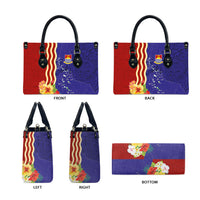 Kiribati Heritage Leather Bag Map of the Islands and Polynesia Pattern LT03 - Polynesian Pride