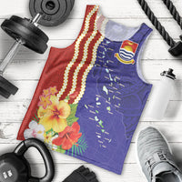 Kiribati Heritage Men Tank Top Map of the Islands and Polynesia Pattern LT03 - Polynesian Pride
