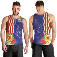 Kiribati Heritage Men Tank Top Map of the Islands and Polynesia Pattern LT03 - Polynesian Pride