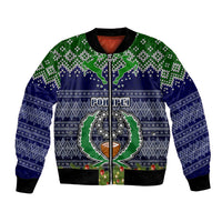 pohnpei-state-christmas-bomber-jacket-coat-of-arms-beautiful-merry-xmas-snowflake