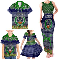 Personalised Pohnpei State Christmas Family Matching Tank Maxi Dress and Hawaiian Shirt Coat of Arms Beautiful Merry Xmas Snowflake LT03 - Polynesian Pride