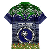 Personalised Chuuk State Christmas Family Matching Off Shoulder Maxi Dress and Hawaiian Shirt Coat of Arms Beautiful Merry Xmas Snowflake LT03 - Polynesian Pride