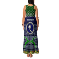 Personalised Chuuk State Christmas Family Matching Tank Maxi Dress and Hawaiian Shirt Coat of Arms Beautiful Merry Xmas Snowflake LT03 - Polynesian Pride