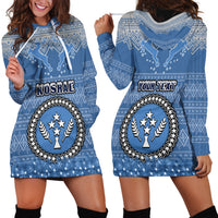 Personalised Kosrae Christmas Hoodie Dress Coat of Arms Beautiful Merry Xmas Snowflake LT03 - Polynesian Pride
