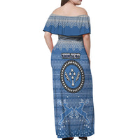 personalised-kosrae-christmas-off-shoulder-maxi-dress-coat-of-arms-beautiful-merry-xmas-snowflake