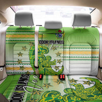 Cook Islands Va'a Race Back Car Seat Cover Te Tatau Tattoos Sporty Style Green-White Color LT03 - Polynesian Pride