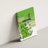 Cook Islands Va'a Race Canvas Wall Art Te Tatau Tattoos Sporty Style Green-White Color LT03 - Polynesian Pride