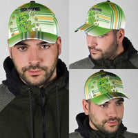 Cook Islands Va'a Race Classic Cap Te Tatau Tattoos Sporty Style Green-White Color - Polynesian Pride