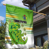 Cook Islands Va'a Race Garden Flag Te Tatau Tattoos Sporty Style Green-White Color LT03 - Polynesian Pride