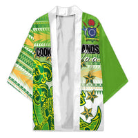 Personalised Cook Islands Va'a Race Kimono Te Tatau Tattoos Sporty Style Green-White Color LT03 Unisex Green - Polynesian Pride