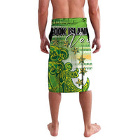 Personalised Cook Islands Va'a Race Lavalava Te Tatau Tattoos Sporty Style Green-White Color LT03 - Polynesian Pride