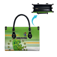Cook Islands Va'a Race Leather Bag Te Tatau Tattoos Sporty Style Green-White Color LT03 - Polynesian Pride