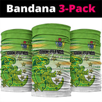 Cook Islands Va'a Race Neck Gaiter Te Tatau Tattoos Sporty Style Green-White Color LT03 package One Size: 25*50cm Green - Polynesian Pride