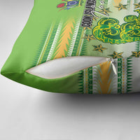 Cook Islands Va'a Race Pillow Cover Te Tatau Tattoos Sporty Style Green-White Color LT03 - Polynesian Pride