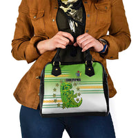 Cook Islands Va'a Race Shoulder Handbag Te Tatau Tattoos Sporty Style Green-White Color LT03 - Polynesian Pride