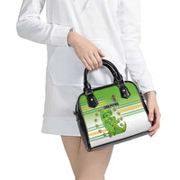 Cook Islands Va'a Race Shoulder Handbag Te Tatau Tattoos Sporty Style Green-White Color LT03 - Polynesian Pride