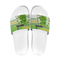 Cook Islands Va'a Race Slide Sandals Te Tatau Tattoos Sporty Style Green-White Color LT03 Green - Polynesian Pride