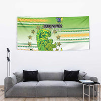 Cook Islands Va'a Race Tapestry Te Tatau Tattoos Sporty Style Green-White Color LT03 - Polynesian Pride