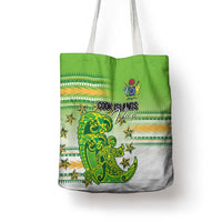 Cook Islands Va'a Race Tote Bag Te Tatau Tattoos Sporty Style Green-White Color LT03 - Polynesian Pride