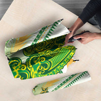 Cook Islands Va'a Race Umbrella Te Tatau Tattoos Sporty Style Green-White Color LT03 - Polynesian Pride