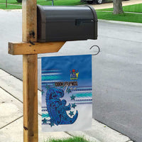 Cook Islands Va'a Race Garden Flag Te Tatau Tattoos Sporty Style Light Blue Color LT03 - Polynesian Pride