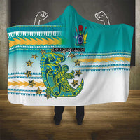 Cook Islands Va'a Race Hooded Blanket Te Tatau Tattoos Sporty Style Turquoise Color LT03 - Polynesian Pride