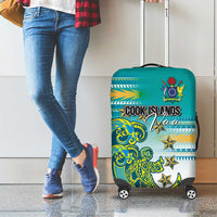Cook Islands Va'a Race Luggage Cover Te Tatau Tattoos Sporty Style Turquoise Color LT03 - Polynesian Pride