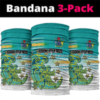 Cook Islands Va'a Race Neck Gaiter Te Tatau Tattoos Sporty Style Turquoise Color LT03 package One Size: 25*50cm Turquoise - Polynesian Pride