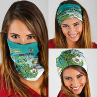 Cook Islands Va'a Race Neck Gaiter Te Tatau Tattoos Sporty Style Turquoise Color LT03 - Polynesian Pride