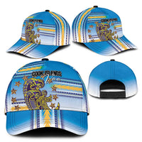 Cook Islands Va'a Race Classic Cap Te Tatau Tattoos Sporty Style Glory Blue Color - Polynesian Pride