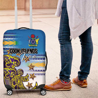 Cook Islands Va'a Race Luggage Cover Te Tatau Tattoos Sporty Style Glory Blue Color LT03 Blue - Polynesian Pride