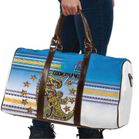 Cook Islands Va'a Race Travel Bag Te Tatau Tattoos Sporty Style Glory Blue Color LT03 - Polynesian Pride