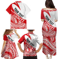 Personalised Tahiti Va'a Race Family Matching Puletasi and Hawaiian Shirt Polynesian Tattoos Sporty Style LT03 - Polynesian Pride