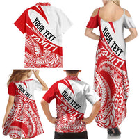 Personalised Tahiti Va'a Race Family Matching Summer Maxi Dress and Hawaiian Shirt Polynesian Tattoos Sporty Style LT03 - Polynesian Pride
