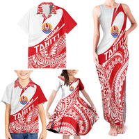 Personalised Tahiti Va'a Race Family Matching Tank Maxi Dress and Hawaiian Shirt Polynesian Tattoos Sporty Style LT03 - Polynesian Pride