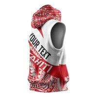Personalised Tahiti Va'a Race Sleeveless Hoodie Polynesian Tattoos Sporty Style LT03 - Polynesian Pride