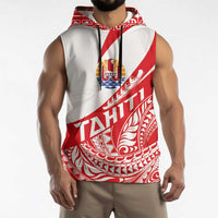 Personalised Tahiti Va'a Race Sleeveless Hoodie Polynesian Tattoos Sporty Style LT03 - Polynesian Pride