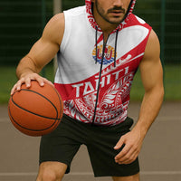 Personalised Tahiti Va'a Race Sleeveless Zip Hoodie Polynesian Tattoos Sporty Style LT03 - Polynesian Pride