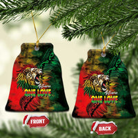 Aotearoa One Love Ceramic Ornament Reggae Lion with Kakahu Huruhuru
