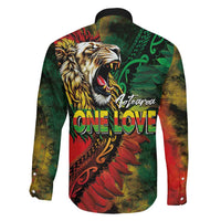 Aotearoa One Love Family Matching Summer Maxi Dress and Hawaiian Shirt Reggae Lion with Kakahu Huruhuru LT03 - Polynesian Pride