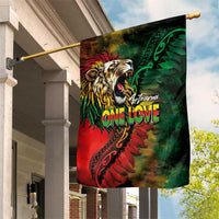 Aotearoa One Love Garden Flag Reggae Lion with Kakahu Huruhuru