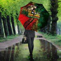 Aotearoa One Love Umbrella Reggae Lion with Kakahu Huruhuru