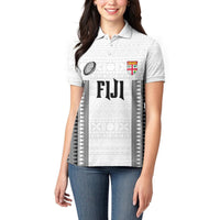 Fiji Rugby Warriors Women Polo Shirt Masi Tribal Pattern Go Champion 2024