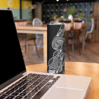 Samoan DNA Art Tattoo Skinny Tumbler Polynesian Pattern Black Color