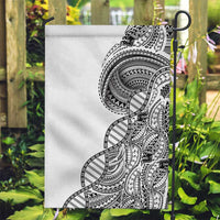 Samoan DNA Art Tattoo Garden Flag Polynesian Pattern White Color