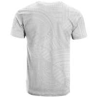 Samoan DNA Art Tattoo T Shirt Polynesian Pattern All White