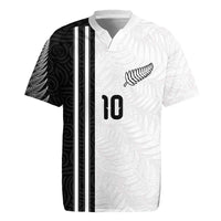 Custom New Zealand Football Rugby Jersey Silver Fern and Maori Tribal Black White Half Sporty Style LT03 Multicolor - Polynesian Pride