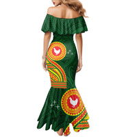 Manu'a Cession Day Family Matching Mermaid Dress and Hawaiian Shirt Polynesian Pattern